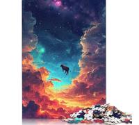1000 Piece A Cow Floating in Outer Space Jigsaw Puzzles for Adults Puzzle Jigsaws for Adults& Teenagers Age 12 Years Up 1000pcs (75x50cm) <