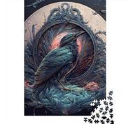 1000 Piece A Fantasy Red Raven Jigsaw Puzzle for Adult Teenagers Christmas Eve Gifts 1000pcs (38x26cm)