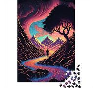 1000 Piece A Glow Wave Landscape Puzzles for Adults & Wooden Puzzles Educational Puzzle Family Game 1000pcs (75x50cm)