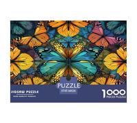 1000 Piece A Kaleidoscope of Butterflies Jigsaw Puzzles Great Gift for Adults Educational Games Home Decoration Insect Jigsaw Puzzle for Adults And Kids 38x26cm/1000pcs