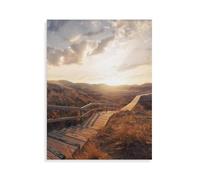 1000-Piece，A stroll along a wooden boardwalk through solitary dunes in the first rays of sunlight by the sea，Puzzle - Challenging, Artistic for Relaxation（38x26cm）-AP89