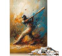 1000 Piece Abstract Baseball Player - Dynamic Sports Art Jigsaw Puzzlesfor Adults Puzzle Jigsaws for Adults Unique Home Decor And Gifts 1000pcs (75x50cm)