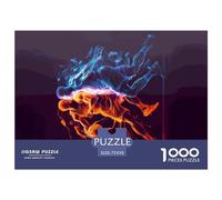 1000 Piece Abstract Basketball Battle Puzzles for Adults & Wooden Puzzles Educational Puzzle Family Game 1000pcs (75x50cm)