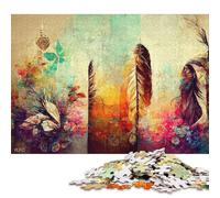 1000 Piece Abstract Boho VI Square Puzzle for Adults, Paper Puzzles Puzzle Hands-on Game 38x26cm/1000pcs