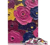 1000 Piece Abstract Floral Painting Jigsaw Puzzlesfor Adults Teenagers Paper Puzzles for Adults For Family Fun & Game Night 38x26cm/1000pcs