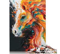 1000 Piece Abstract Horse Painting Jigsaw Puzzles for Adults Puzzles Learning Educational Toys 1000pcs (38x26cm)