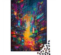 1000 Piece Abstract Neo Tokyo Jigsaw Puzzle for Adult Teenagers Paper Jigsaw Puzzles Educational Game Challenge Toy Birthday Gifts 1000pcs (38x26cm)