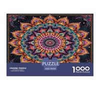 1000 Piece Abstract Patterns Jigsaw Puzzles Great Gift for Adults Fun Challenging Home Decoration Brainteasing Colorful Mandala Pattern Jigsaw Puzzle for Adults 70x50cm/1000pcs