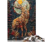 1000 Piece Abstract Raising Deer Puzzles For Adults Paper Puzzles Brain Teaser Puzzles For Children 38x26cm/1000pcs