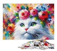 1000 Piece Acrylic Majestic Blossoming Cat Square Puzzles for Adults And Paper Puzzles Family Activity 38x26cm/1000pcs