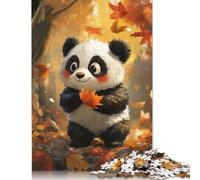 1000 Piece Adorable Panda in Autumn Jigsaw Puzzles for Adults Paper Puzzle for Adults And Teenager Educational Puzzle 1000pcs (75x50cm)