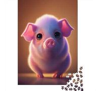 1000 Piece Adorable Pig Jigsaw Puzzlesfor Adults Wooden Puzzle Jigsaws for Adults For Family Fun & Game Night 1000pcs (75x50cm)