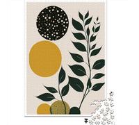 1000-Piece Adult Jigsaw Puzzle, Abstract Plants 06, 70x50cm/1000pcs; White Card Pieces for Easy Sorting; for Relaxed Evenings at The Table
