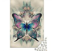 1000-Piece Adult Jigsaw Puzzle, Beautiful Butterfly, 70x50cm/1000pcs; White Card Pieces for Easy Sorting; for Relaxed Evenings at The Table