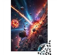 1000-Piece Adult Jigsaw Puzzle, Chaos in Space, 70x50cm/1000pcs; for Progress Whenever Time Allows; White Pieces with A Smooth Surface