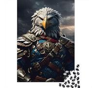1000-Piece Adult Jigsaw Puzzle, Eagle Armor Fighting, 70x50cm/1000pcs, for Quiet Focus at Your Own Pace; Low-dust White Pieces for Sorting