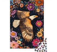1000-Piece Adult Jigsaw Puzzle, Eagle in Bloom, 70x50cm/1000pcs, Easy to Pause And Continue Later; Smooth White Card with Reduced Dust