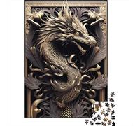 1000-Piece Adult Jigsaw Puzzle, Epic Ancient Dragon, 52x38cm/1000pcs, A Relaxed Project for Colder Days; White Card Pieces for Easy Sorting