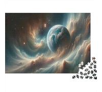 1000-Piece Adult Jigsaw Puzzle, Explore The Universe Space Exploration, 38x26cm/1000pcs, Smooth White Cardboard Pieces; for Quiet Focus at Your Own Pace