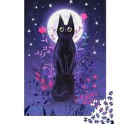 1000-Piece Adult Jigsaw Puzzle, Full Moon Night, 70x50cm/1000pcs; for Progress Whenever Time Allows; White Pieces with A Smooth Surface