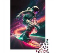 1000-Piece Adult Jigsaw Puzzle, Gliding Through Space, 38x26cm/1000pcs, Easy to Pause And Continue Later; White Card Pieces with Reduced Dust