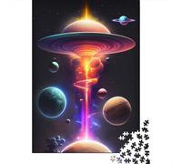 1000-Piece Adult Jigsaw Puzzle, Planetary System, 38x26cm/1000pcs, White Card Pieces for Easy Sorting; A Quiet Indoor Pastime at Home