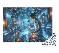 1000-Piece Adult Jigsaw Puzzle, Quantum Physics Experiment, 38x26cm/1000pcs, to Enjoy at Home Alone Or with Company; Smooth White Cardboard Pieces
