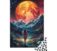1000-Piece Adult Jigsaw Puzzle, Starlight Dream, 38x26cm/1000pcs; for Progress Whenever Time Allows; White Pieces with A Smooth Surface
