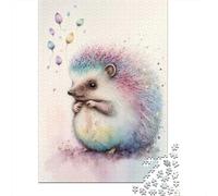 1000-Piece Adult Jigsaw Puzzle, Tiny Little Hedgehog, 70x50cm/1000pcs; Low-dust White Pieces for Sorting; to Return to Whenever Time Permits