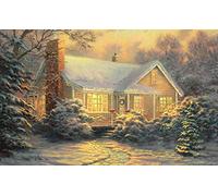 1000 Piece Adult Puzzle Christmas Chalet by Thomas Kinkade Home Art Deco Educational Game 38x26CM
