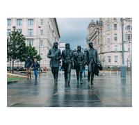 1000-piece Adult Puzzle, UK Beatles Liverpool Commemorative Puzzle Toy, Family Challenge Game, Travel Souvenir Gift 52x38cm