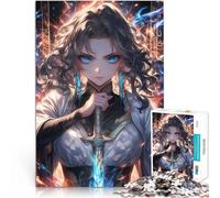 1000 Piece Adult Puzzles Anime Girl with Sword Help the brain exercise addictive toys to cultivate patience Enhance memory 50x70cm