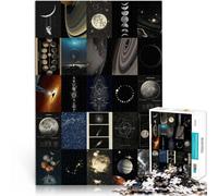 1000 Piece Adult Puzzles Astronomical Aesthetics Mosaic Painting Made of wood for and from 14 years and over Toys Educational Games Antistress Gift of works of art。size：50x75cm/19.68x29.52inch