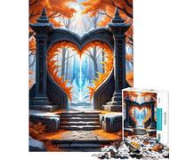 1000 Piece Adult Puzzles Autumn to Winter Magic Gateway Help The Brain Exercise Home Decoration Educational Toy for And from 14 Years And over (50x75cm)