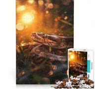 1000 Piece Adult Puzzles Ball Python Snake, DIY Toys, Train Your Brain And Hands, with Matching Poster And Trivia Sheet 50x75cm