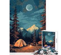1000 Piece Adult Puzzles Beautiful Camping Night Educational Toy Gifts for Women Men Hands-on Game Artists' Collection, Fine Arts size 38x52cm