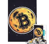 1000 Piece Adult Puzzles Bitcoin to The Moon Difficult And Challenge Analysis And Logic Brain Teaser Game for And 14 Years And over (38x52cm)