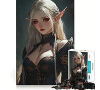 1000 Piece Adult Puzzles Blood Elf Vampire Ghoul Neat Edge Decor, Mind Exercise Toy, Easy Time Fun, Christmas Art Display (50x75cm)