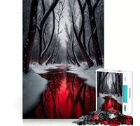 1000 Piece Adult Puzzles Blood River Neat Edge Decor, Mind Exercise Toy, Easy Time Fun, Christmas Art Display (50x75cm)
