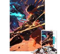 1000 Piece Adult Puzzles Blue Samurai ﹨u Red Samurai Help The Brain Exercise Home Decoration Educational Toy for And from 14 Years And over (50x75cm)