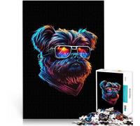 1000 Piece Adult Puzzles Brussels Griffon Help the brain exercise addictive toys to cultivate patience Wishlist with Santa Claus 50x70cm