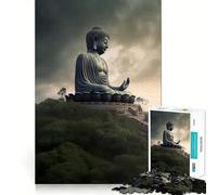 1000 Piece Adult Puzzles Buddha Mountain Top Zen Tight Fit Piece Logic Game Play Cozy Fun Time Birthday Fun Gift (50x75cm)