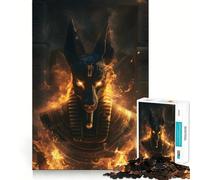 1000 Piece Adult Puzzles Burning Anubis Egypt Tight Fit Piece Logic Game Play Cozy Fun Time Birthday Fun Gift (38x26cm)