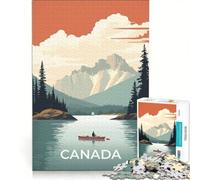 1000 Piece Adult Puzzles Canada Vintage Travel Poster | 75x50cm For Family Fun Help the brain exercise Antistress Vacation at home Killing time