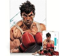 1000 Piece Adult Puzzles Cartoon Strong Boxer Fine Edge Craft Cognitive Game Toy Relax Game Play Christmas Wall Art (50x75cm)