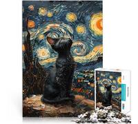 1000 Piece Adult Puzzles Cat In The Starry Night Made of wood,for and 14 years and over Hand Speed Race Fun activities at home, birthday gifts, travel gifts,。size:50x75cm/14.96x20.47inch