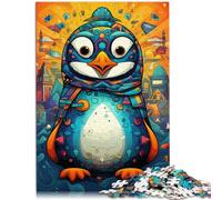 1000 Piece Adult Puzzles Colorful Art Penguin Brain Teaser Game 26x38cm Stress Reliever Difficult Challenge for teenager Age 14 Up