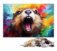 1000 Piece Adult Puzzles Colorful Cute Squirrel Art for Jigsaw Puzzle A Work of Art for And Teenager Age 14 Years Up 1000 PCS(75x50cm)