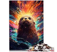 1000 Piece Adult Puzzles Colorful seal Puzzle Educational Games 26x38cm Stress Reliever Difficult Challenge for ages 14+