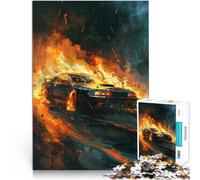 1000 Piece Adult Puzzles Cool Cars Brain Teaser Game 26x38cm Fun at Home Activities Birthday Present Travel Gifts for 14 year olds